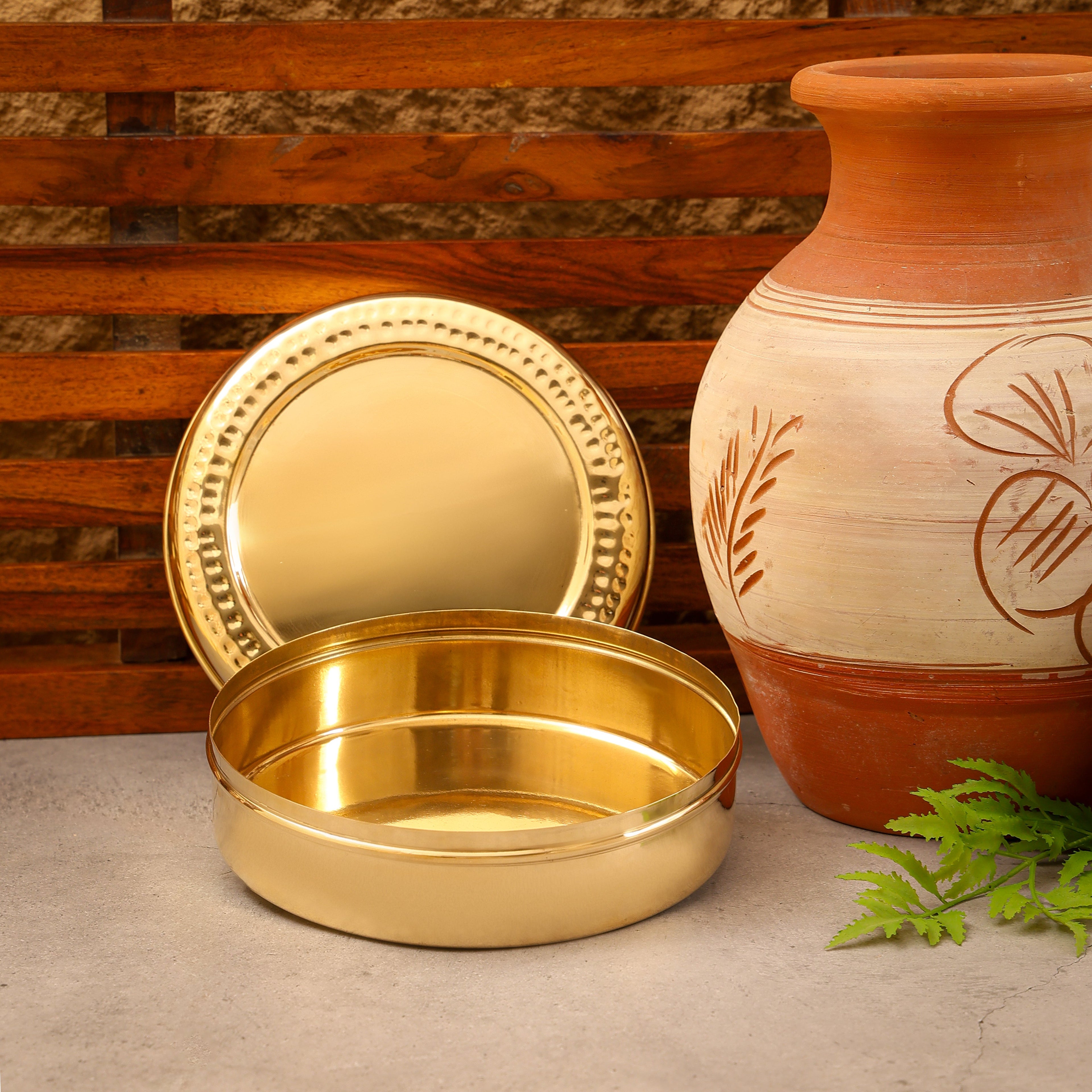 Brass Roti Box / Chapati Box | Big | Non Toxic