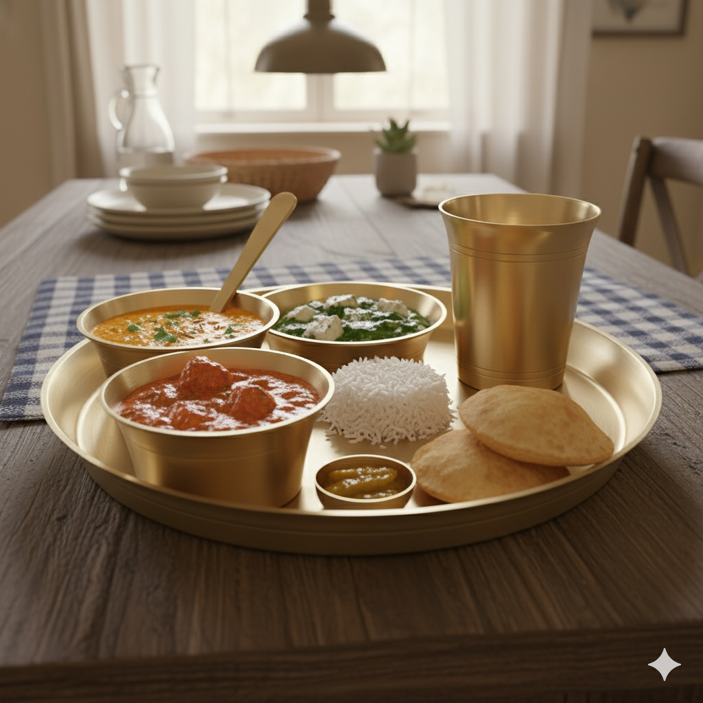 Sattva- 6 Pcs Set of Kansa Utensils