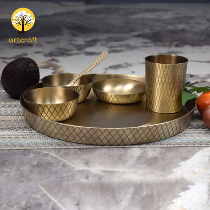 Cutwork - 6 Pcs Set of Kansa Utensils