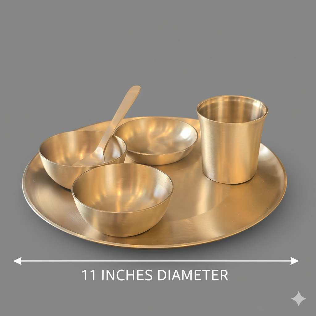 Nirvana -  6 Pcs Set of Kansa Utensils