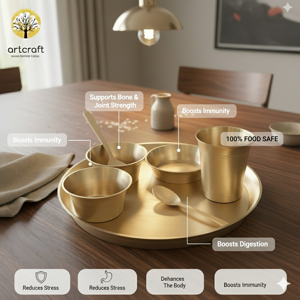 Sattva-  6 Pcs Set of Kansa Utensils