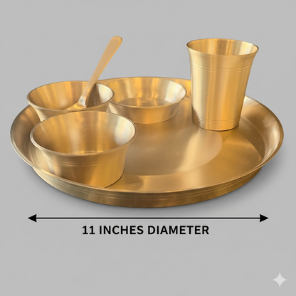 Sattva-  6 Pcs Set of Kansa Utensils