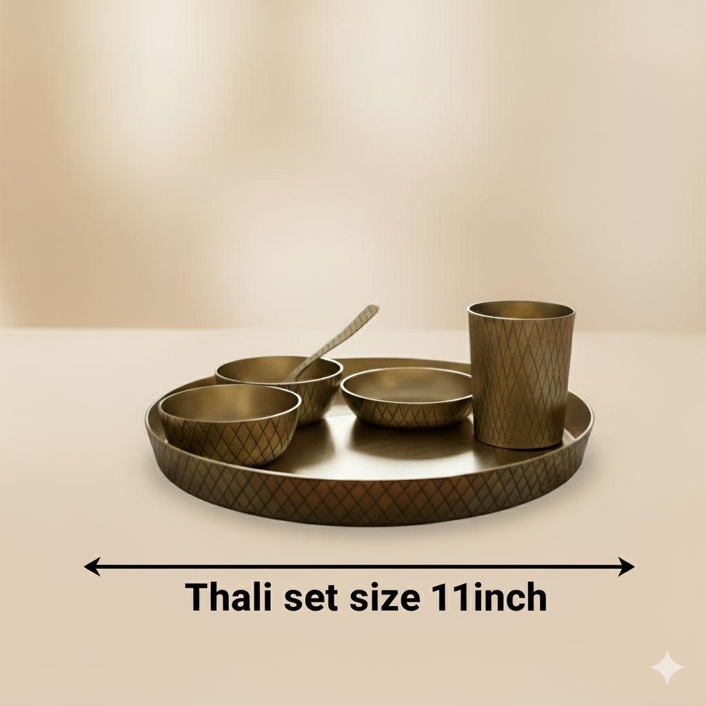 Cutwork - 6 Pcs Set of Kansa Utensils