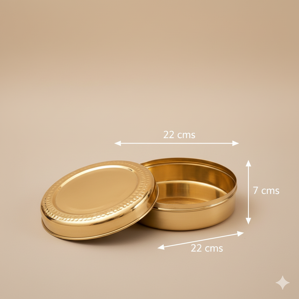 Brass Roti Box / Chapati Box | Big | Non Toxic